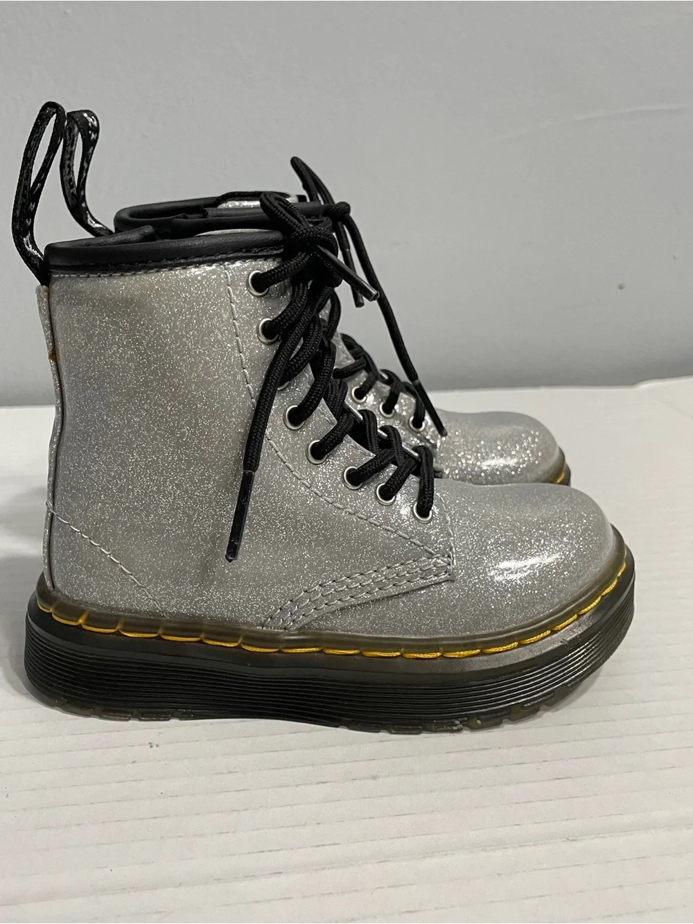 Dr. Martens sparkly silver